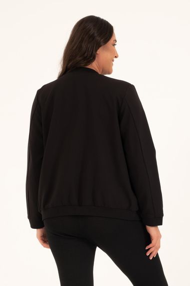 Lined Zippered Bomber Jacket - photo 5