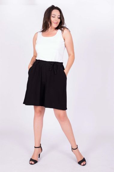 Elastic Waist Belt Shorts - photo 1