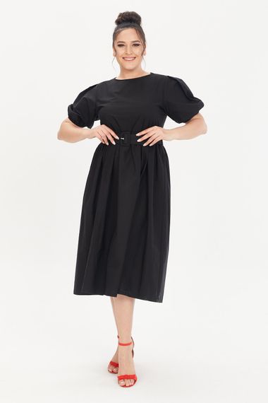 Belted Poplin Dress - photo 3