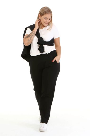 Knitted Waist Elastic Pocket Trousers - photo 2