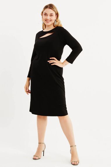 Collar Detailed Knitted Dress - photo 1