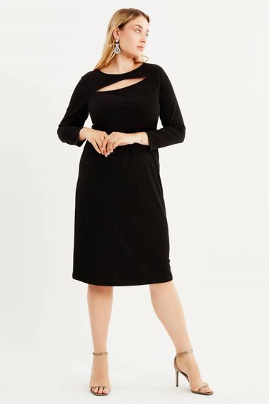Collar Detailed Knitted Dress - photo 2
