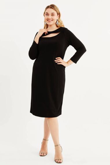 Collar Detailed Knitted Dress - photo 3