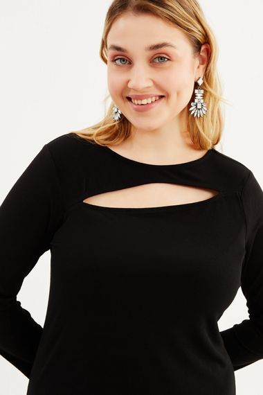 Collar Detailed Knitted Dress - photo 5