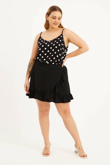 تنورة قصيرة مزركشة بخصر مطاطي - صورة 1