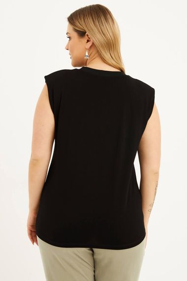 Padded Sleeveless Basic T-Shirt - photo 4