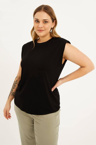Padded Sleeveless Basic T-Shirt - photo 3
