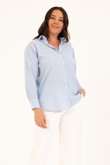 Striped Oversize Shirt - photo 1