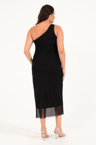 فستان من التول مزين بإبزيم معدني - صورة 5