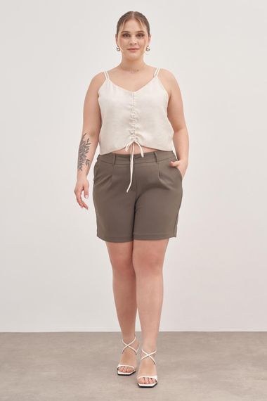 Pileli Cepli Şort - fotoğraf 1