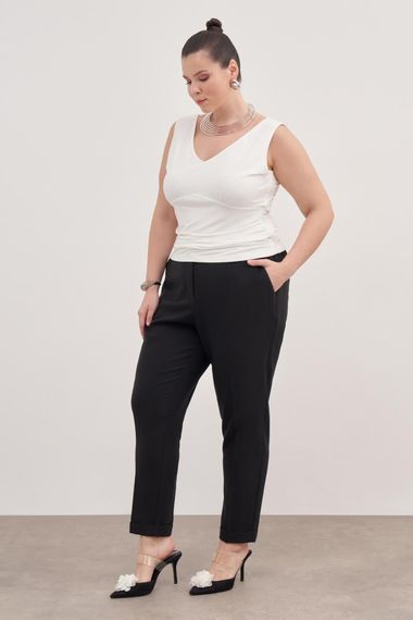 Блузка з драпіровкою, великий розмір, біла, розміри: M, L, XL, XXL, 3XL - фото 5