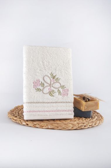 Begonia Pattern Embroidered Hand Towel (30 x 50 cm)