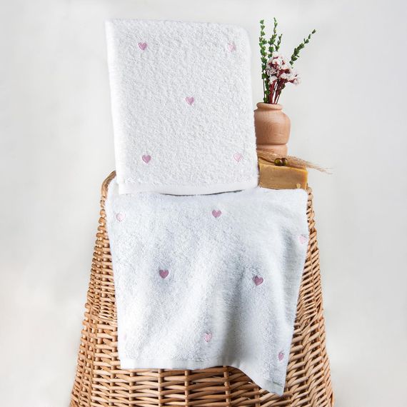 Amore Heart Cotton Face Towel (50 x 90 cm) - photo 4