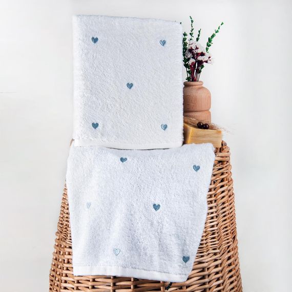 Amore Heart Cotton Face Towel (50 x 90 cm) - photo 3