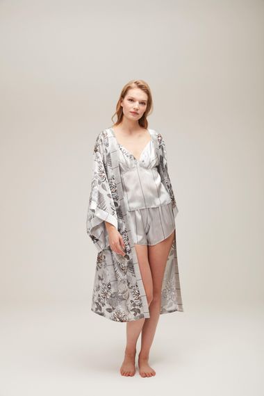 Zen Dressing Gown Shorts Bustier 3 Piece Set - photo 1