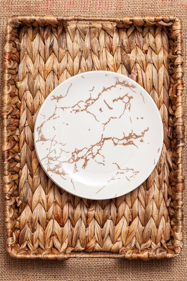 M'art Home Mix and Match Marble Cake Plate- Coffee