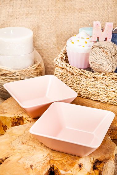 Cera'n Siera Square- 2 pcs 15 cm.- Light Pink