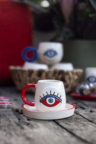 Evil Eye Red Coffee Cup 1 Piece - photo 1