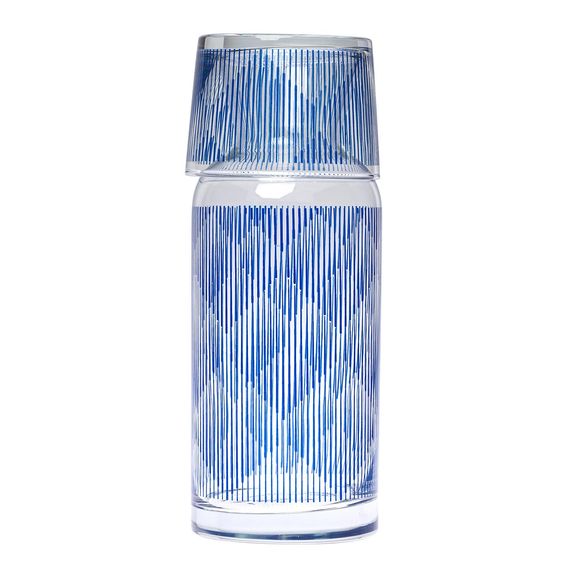 Bedside Jug Blue Striped