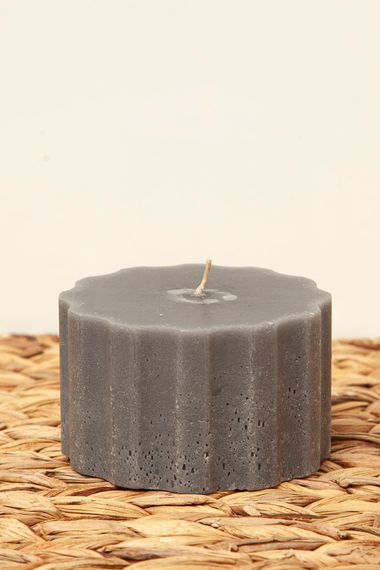 M'art Home Gray Cylinder Candle 9*6 cm