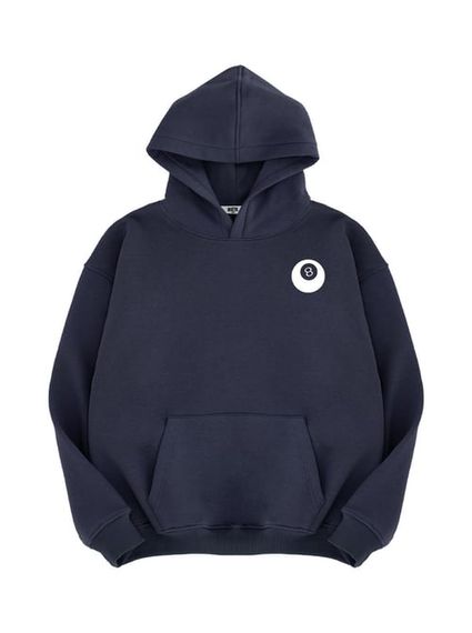 Універсальний худі з капюшоном 8 Ball антрацит 100% бавовна, з низьким рукавом, оверсайз модель, вільний крій, розміри XL/XXL, XS/S, M/L - фото 2