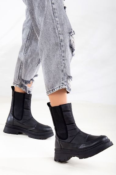 Bexy Side Elastic Parachute Women's Boots BLACK - photo 1