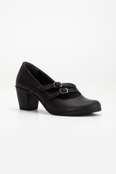 Lodi Kadın Siyah Cilt Topuklu Ayakkabı - fotoğraf 4