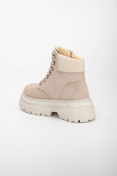 حذاء Luxes نسائي برباط من الجلد السويدي الداكن - صورة 5