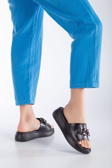 Туфли для женщин Jerry с декоративной застежкой, натуральная кожа, черные, подошва из полиуретана, высота подошвы 5 см, размеры 36-40 - фото 2