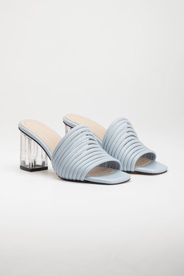 Женские прозрачные туфли с каблуком Harper, цвет небесно-голубой, высота каблука 7 см, размер 36-40 - фото 3