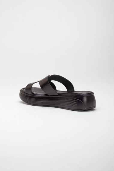 LİLY Women's Genuine Leather Slippers Black - photo 5