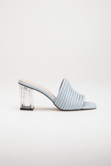 Женские прозрачные туфли с каблуком Harper, цвет небесно-голубой, высота каблука 7 см, размер 36-40 - фото 4