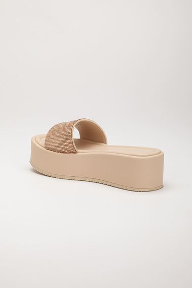 George Kadın Dolgu Taban Taşlı Terlik Rose - fotoğraf 5