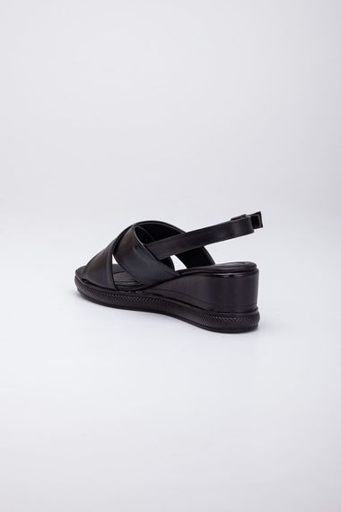 Monsi Women's Heeled Feta Sandals Black Skin - photo 5