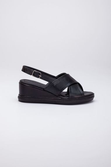 Monsi Women's Heeled Feta Sandals Black Skin - photo 4