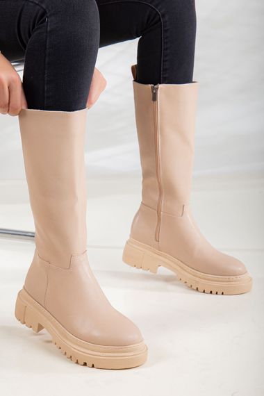 Женские ботинки Leroy NUDE из искусственной кожи, термо-sole, высота подошвы 6 см, размер 36-40 - фото 1