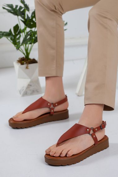 صندل اليكس الجلدي القرفة - صورة 1