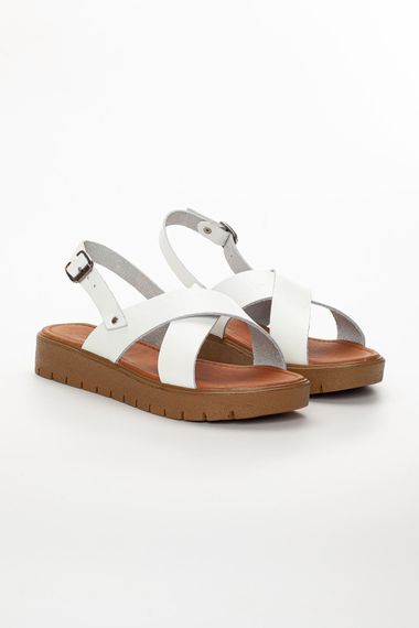 Cara Genuine Leather Sandals WHITE - photo 3