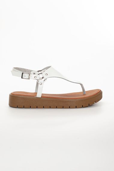 Alix Deri Sandalet BEYAZ - fotoğraf 4