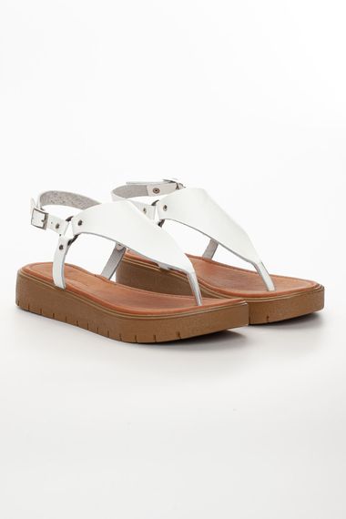 Alix Deri Sandalet BEYAZ - fotoğraf 3