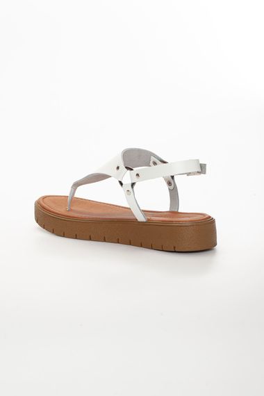 Alix Deri Sandalet BEYAZ - fotoğraf 5