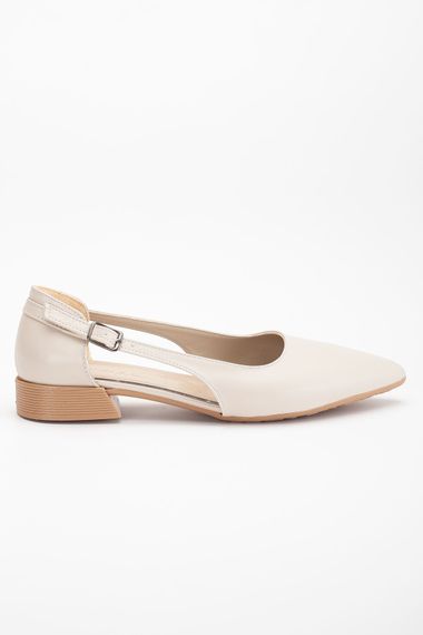 Kadın Günlük Karnı Yarık Sivri Burun Babet Ten Cilt - photo 3