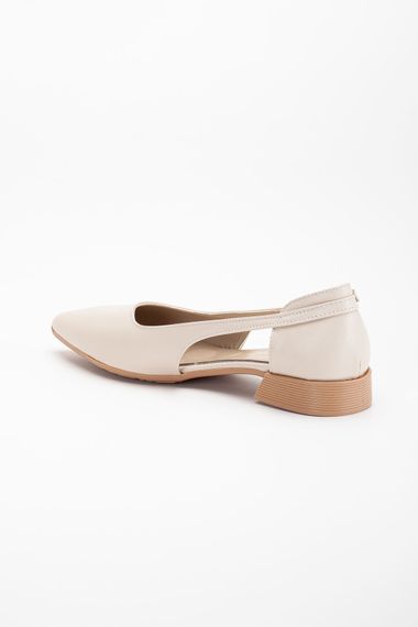 Kadın Günlük Karnı Yarık Sivri Burun Babet Ten Cilt - photo 5