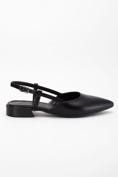 Kadın Günlük Arkası Acık Siyah Cilt Babet - صورة 4