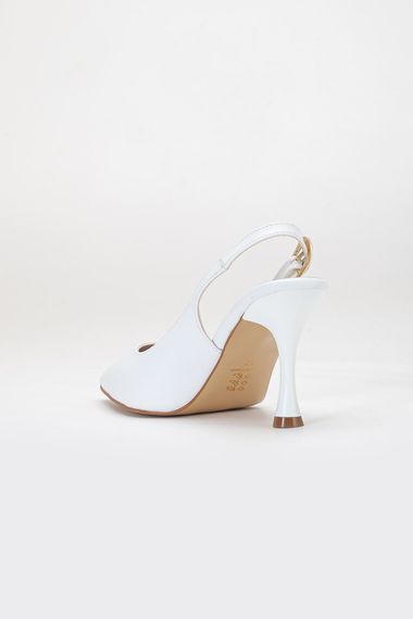 Kadın Beyaz Cilt Stiletto Sivri Burun Topuklu Ayakkabı - photo 5