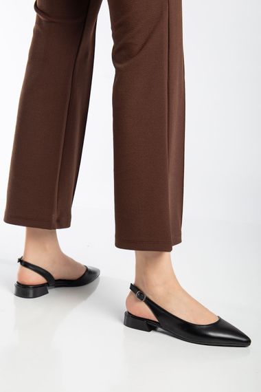 Alisa Karnı Yarık Kadın Babet Siyah Cilt - صورة 2