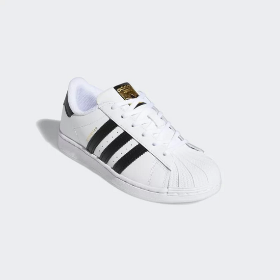 Unisex Leather Superstar Casual Sneakers-White-Black - photo 2