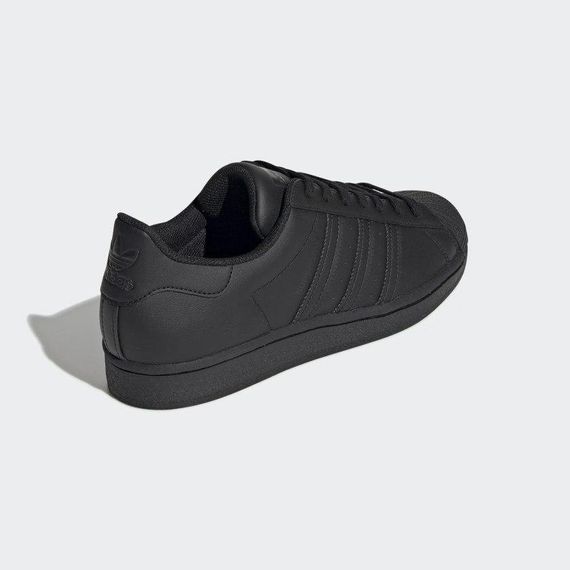 Unisex Leather Superstar Casual Sneakers-Black-Black - photo 3