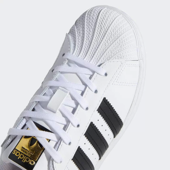 Unisex Leather Superstar Casual Sneakers-White-Black - photo 4