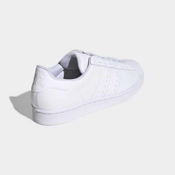 Unisex Leather Superstar Casual Sneakers-White-White - photo 2